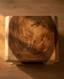 Dessus d'assise d'OMBAK : les cernes concentriques du Suar en pleine surface